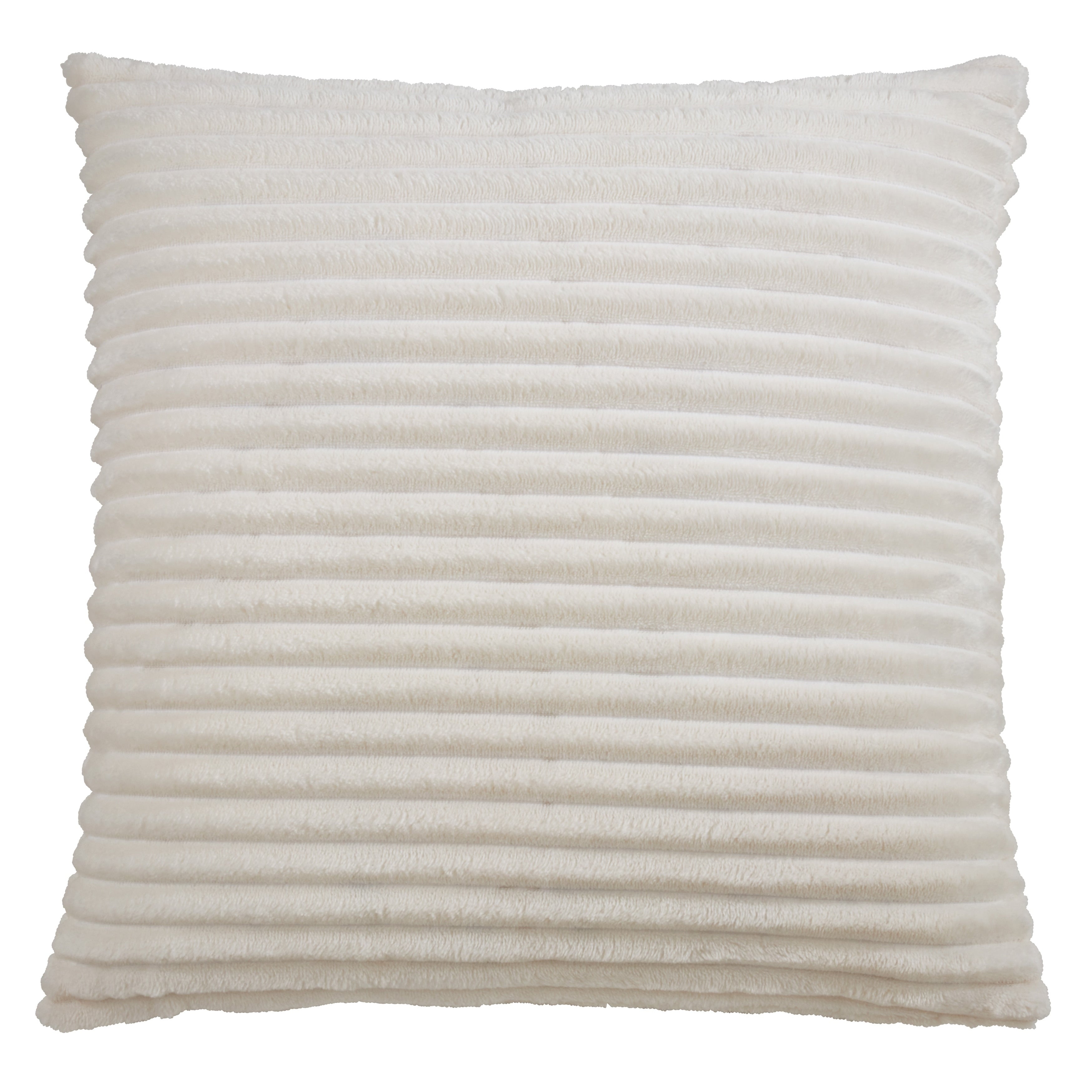 Faux Rabbit Fur Poly Filled Throw Pillow.