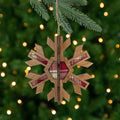 6.5 Brown And Red Plaid Paper Snowflake Christmas Ornament