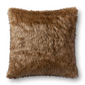 Faux Fur Brown Tan Shag 22 Inch Pillow Cover