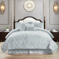 Serenta Faux Fur Moroccan Design 7 Piece Quilt Set