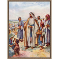 Feeding The Multitude By Evelyn Stuart Hardy Framed Canvas Wall Art Print
