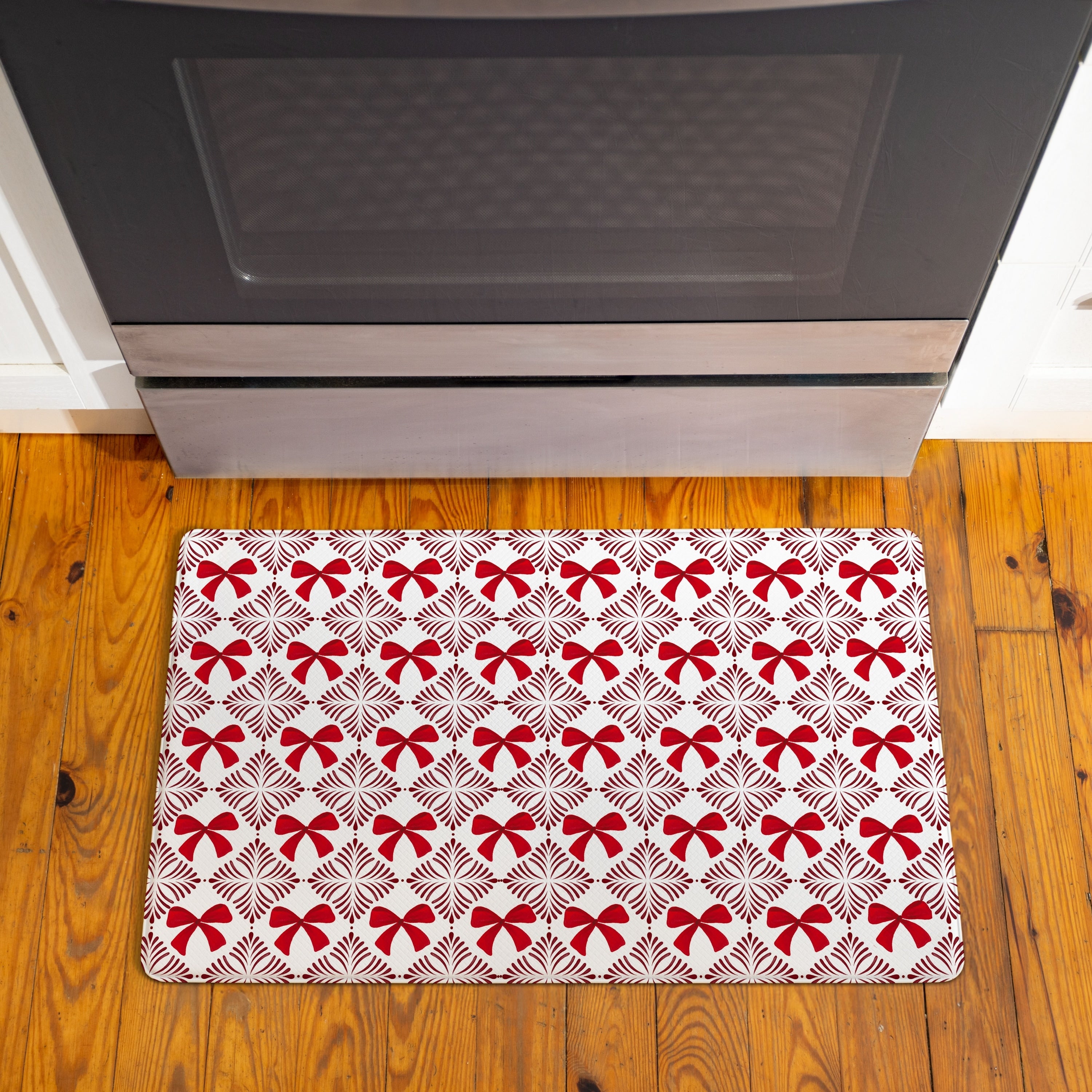 Feels Like The Holidays Anti Fatigue Door Mat Bows 30 X 18