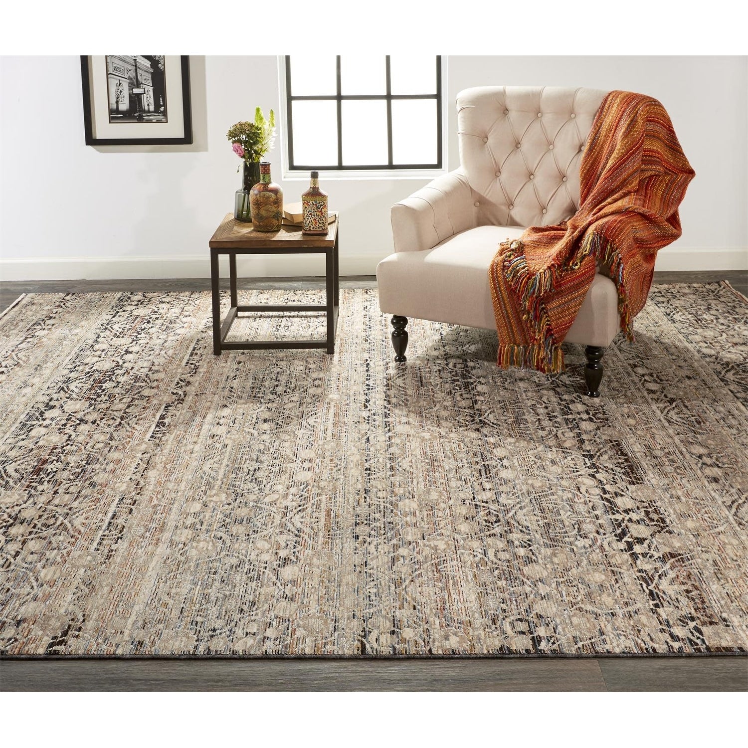 Feizy Fzrg28438 Strata Blend 6 1 2 X 9 1 2 Cotton And Viscose