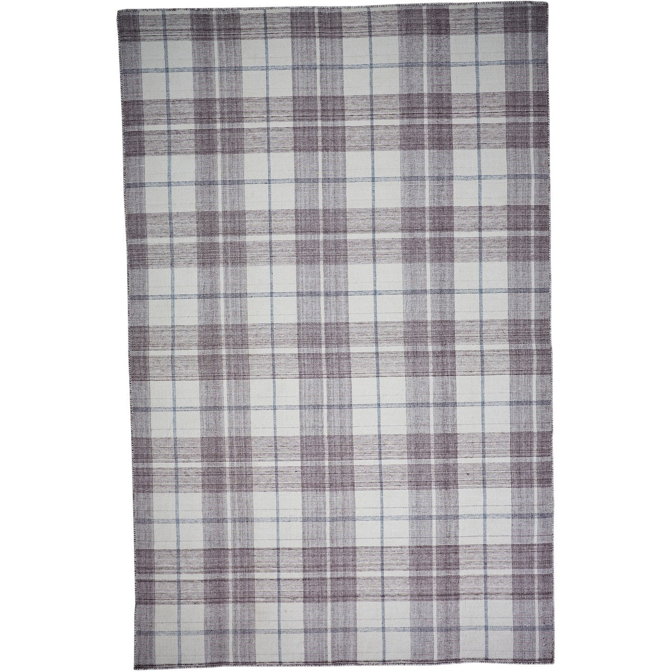 Feizy Fzrg84717 Neutral Farmhouse Plaid 3 1 2 X 5 1 2 Hand Woven