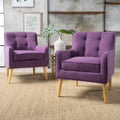 Felicity Mid Century Button Tufted Fabric Arm Chair Set Of 2 By Christopher Knight Home