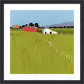 Fenceline By Ruth Lague Wood Framed Wall Art Print Bethany Black