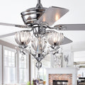 Silver Orchid Laurel 52 Inch Chrome Lighted Ceiling Fan