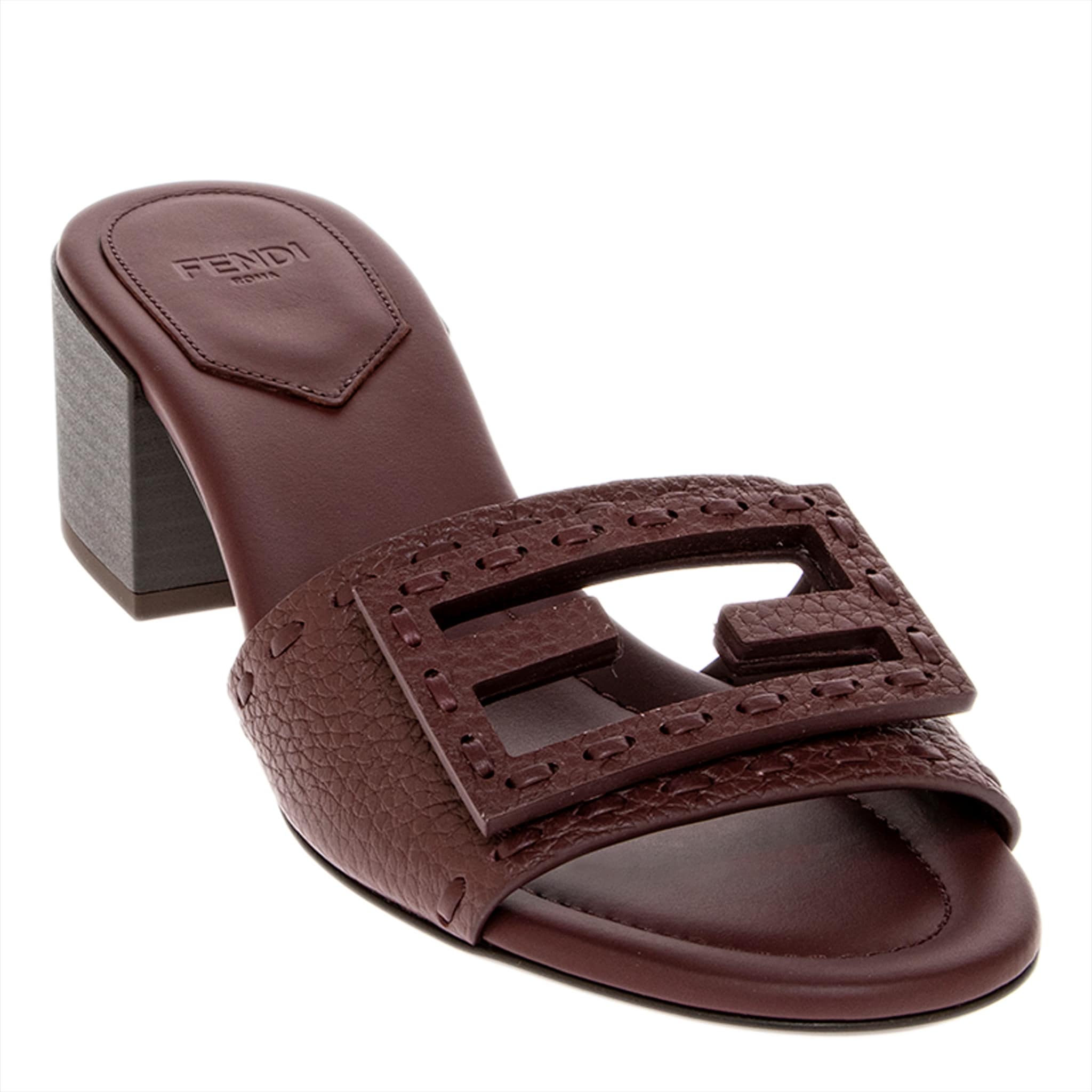 Fendi Baguette Heeled Slides