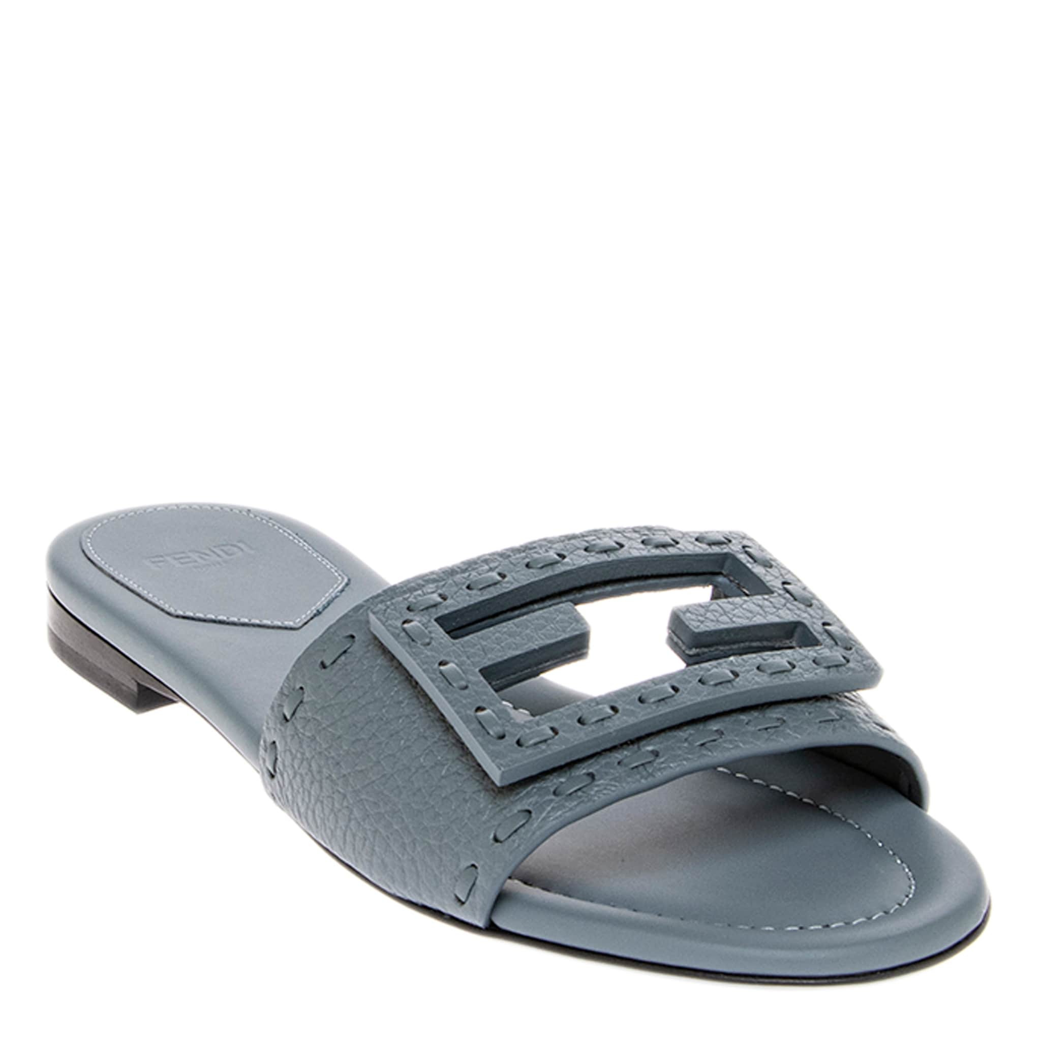 Fendi Baguette Leather Slides