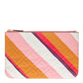 Fendi Ff Embossed Large Flat Leather Pouch