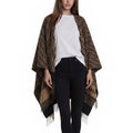 Fendi Ff Fleeced Wool Cashmere Poncho