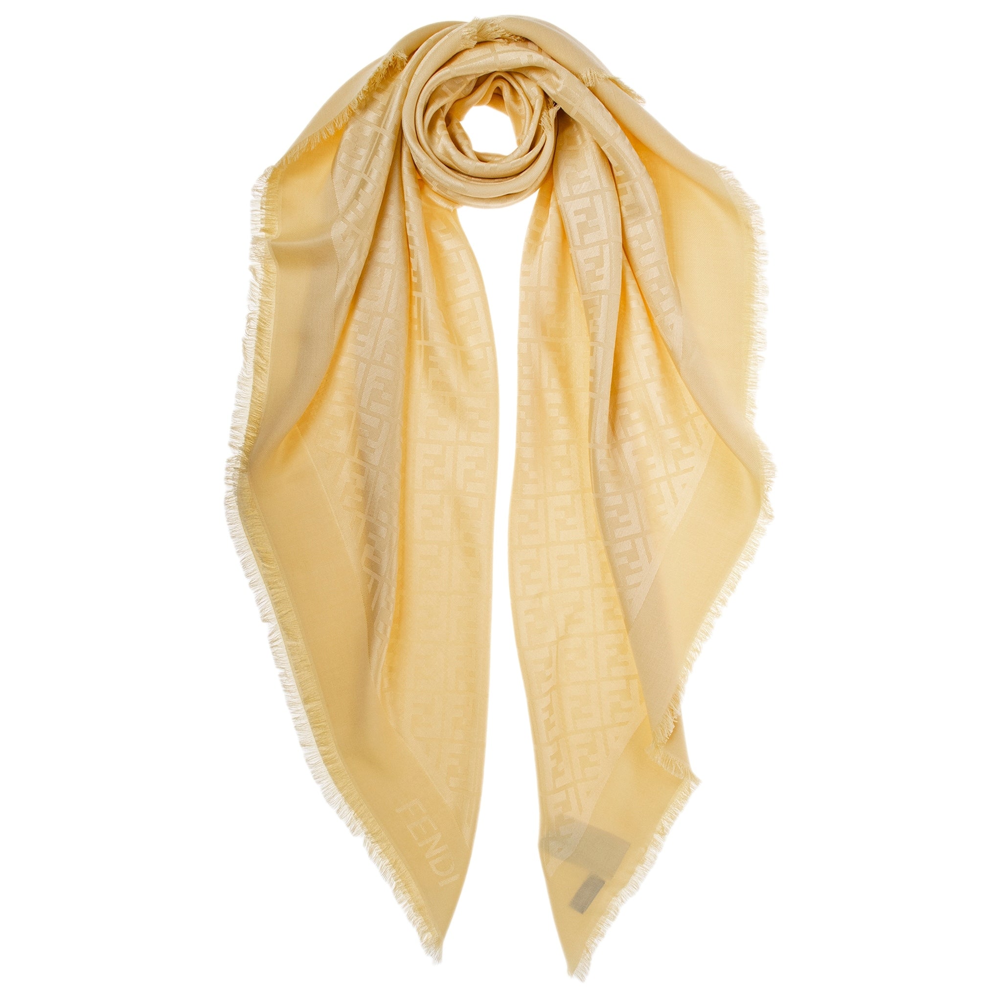 Fendi Ff Silk Wool Shawl
