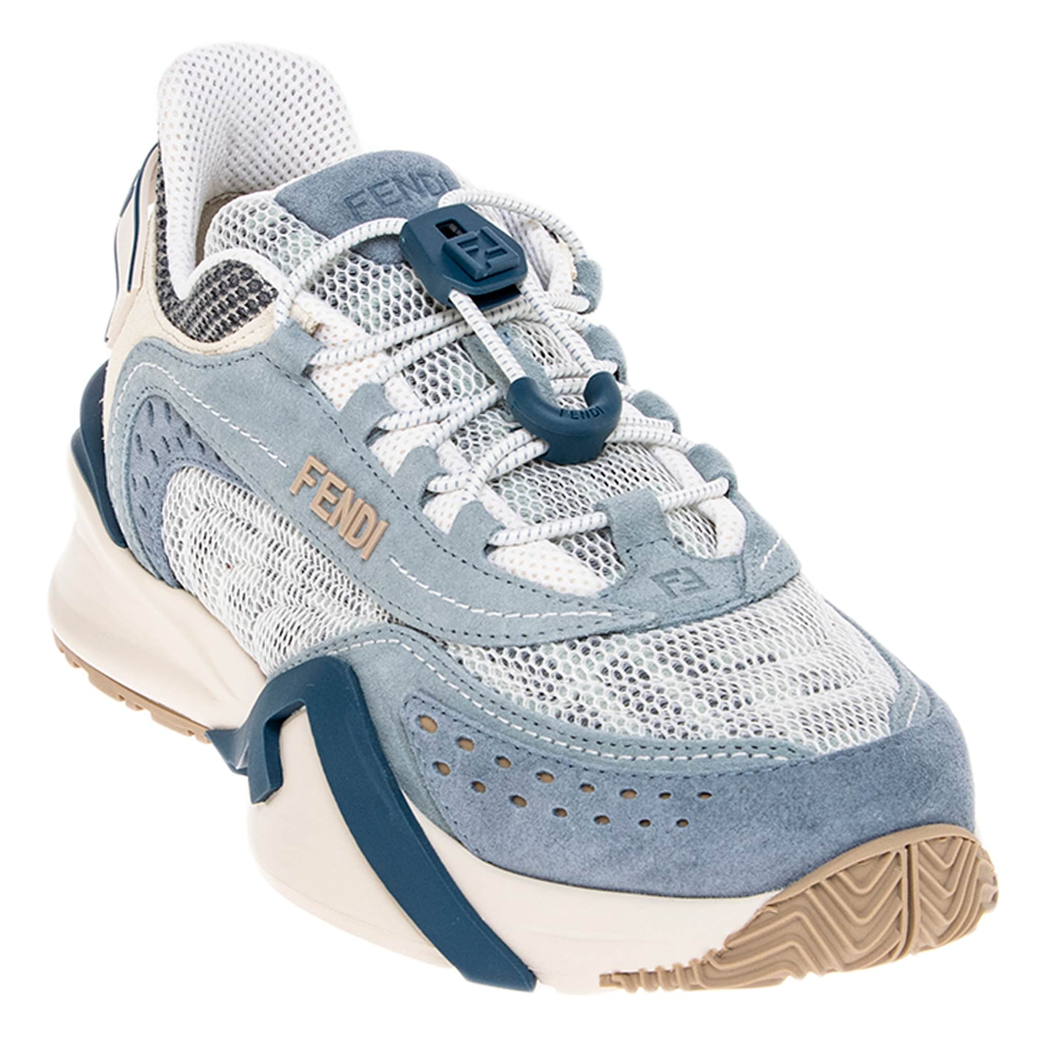 Fendi Flow Mesh And Suede Sneakers