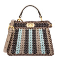 Fendi Peekaboo Iseeu Petite Crochet Leather Bag