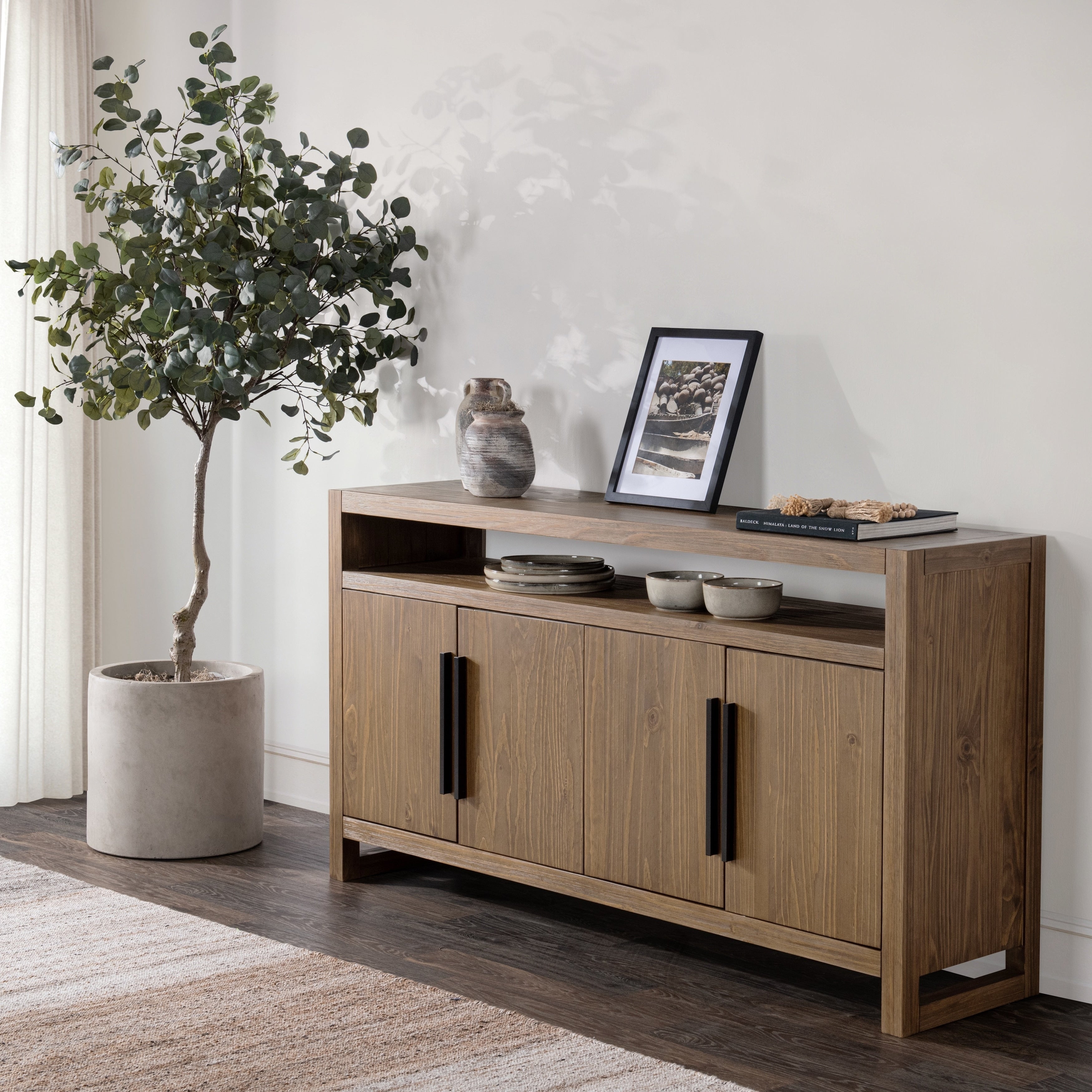 Fenmore 4 Door Pine Wood Sideboard Buffet