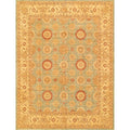 Ferehan Collection Hand Knotted L. Blue Beige Wool Rug 9 2 X 1111
