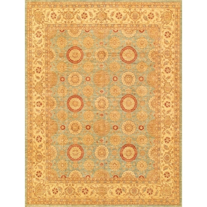 Ferehan Collection Hand Knotted L. Blue Beige Wool Rug 9 2 X 1111