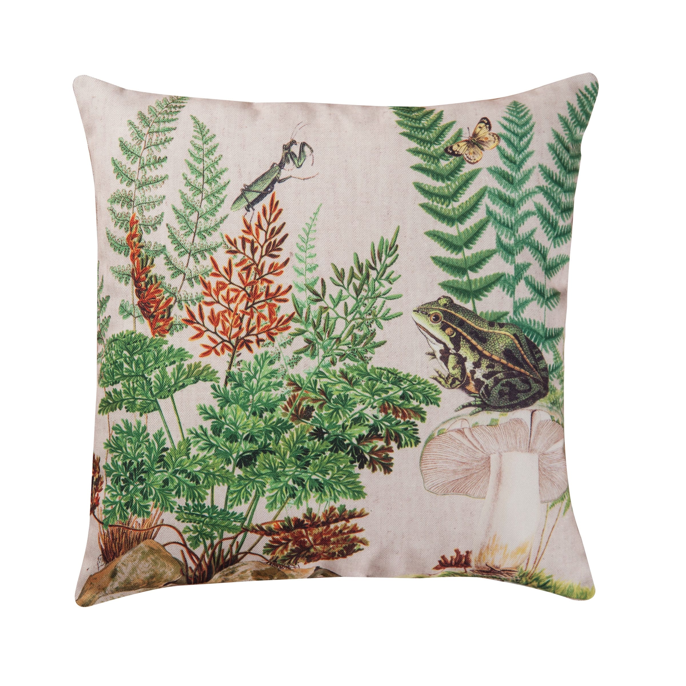 Fern Frog Hd Indoor Outdoor 18 Inch Throw Pillow