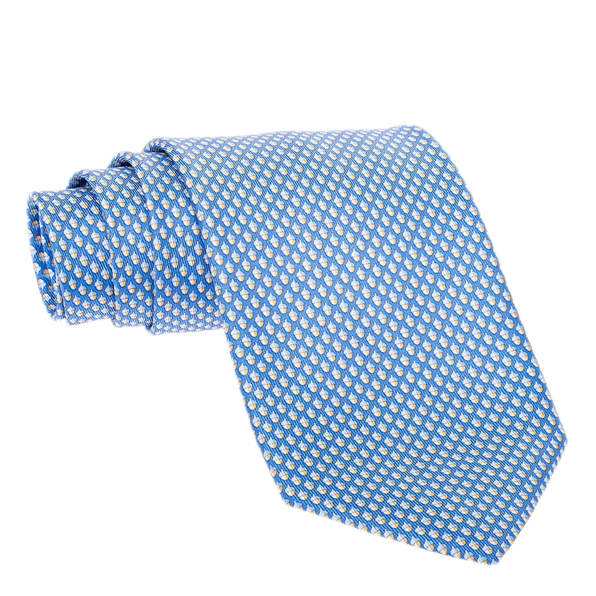 Ferragamo Acorn Print Silk Tie
