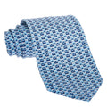 Ferragamo Bicolor Gancini Print Silk Tie