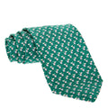Ferragamo Gancini Dog Print Silk Tie