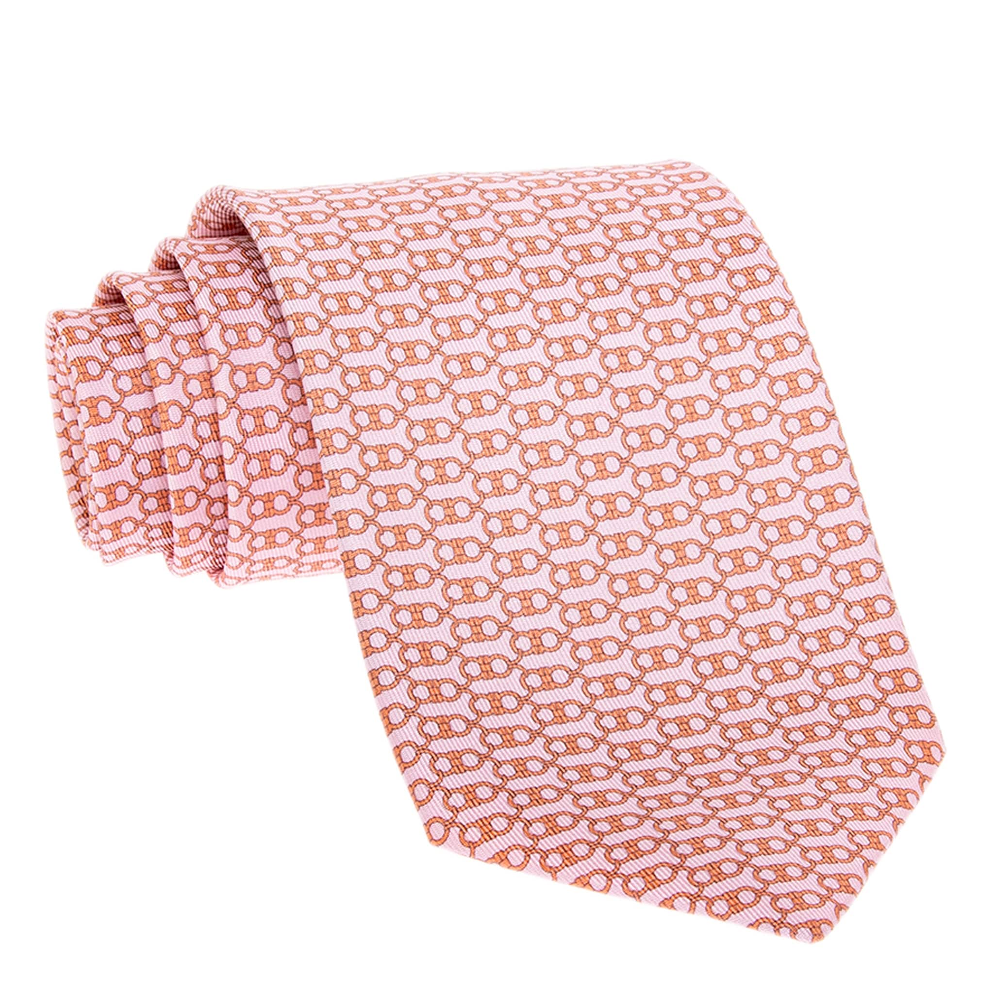 Ferragamo Gancini Print Silk Tie