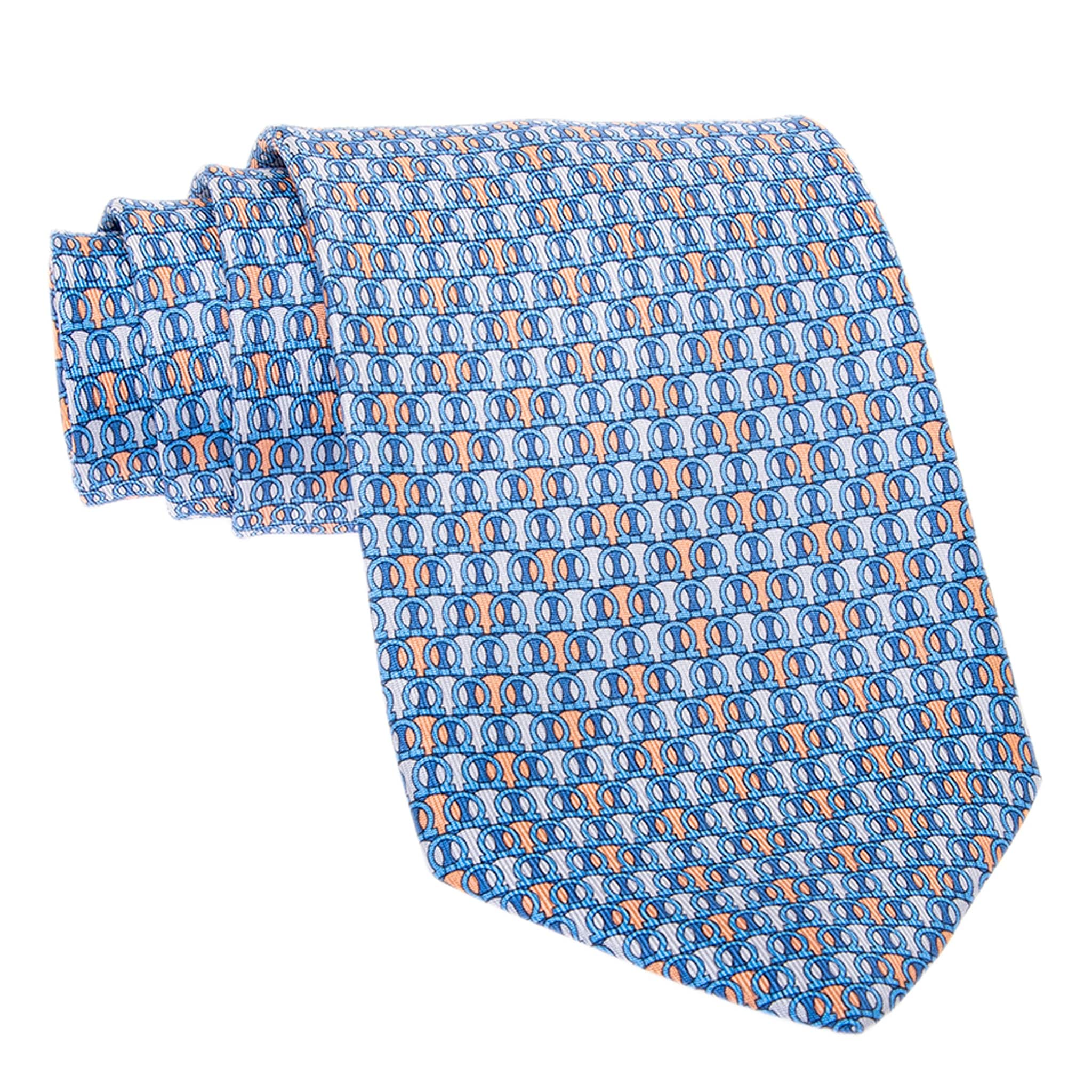 Ferragamo Polka Dot Print Silk Tie