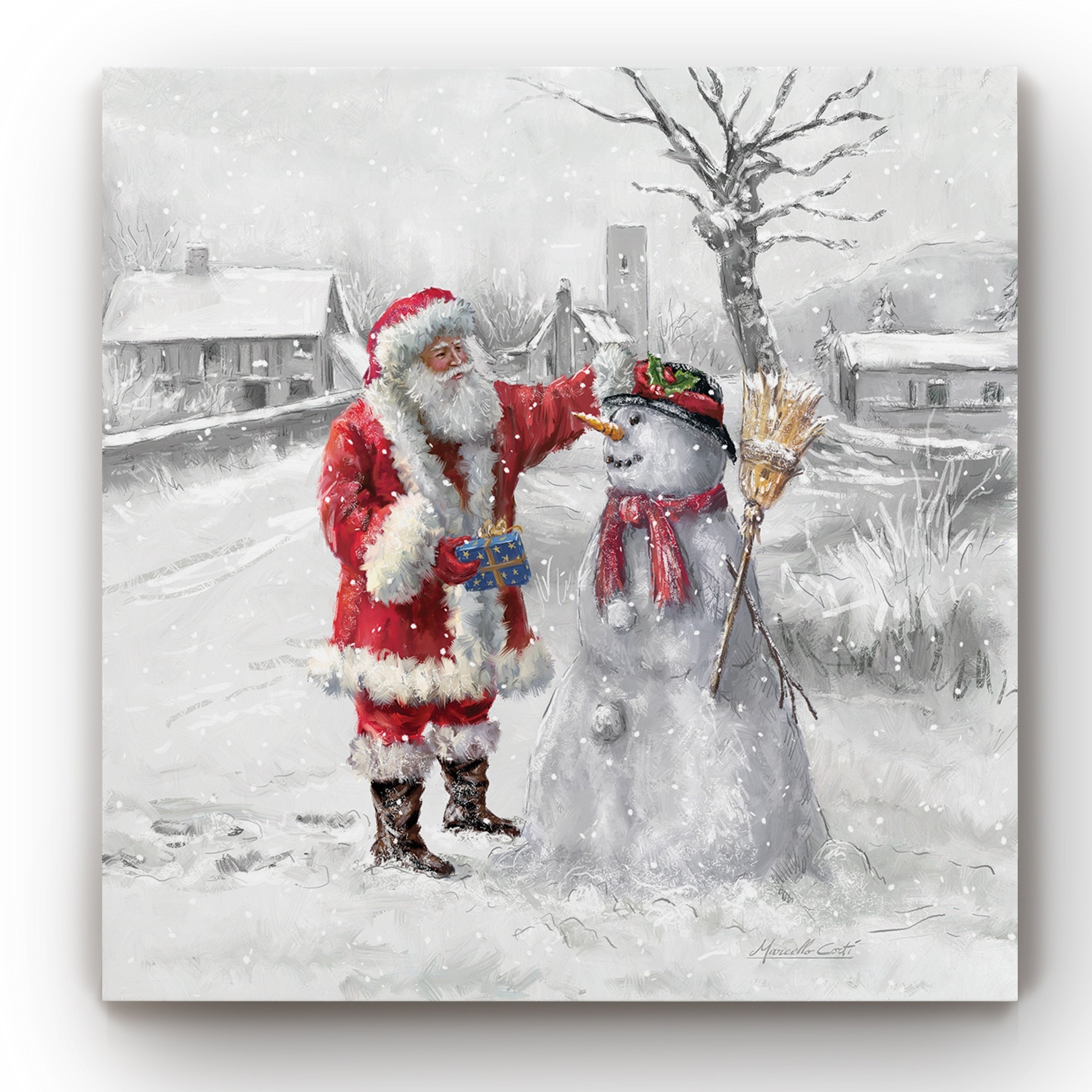 Festive Frosty Gallery Wrapped Canvas