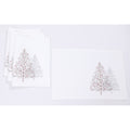 Festive Trees Embroidered Christmas Placemats 14 By 20 Inch White Set Of 4