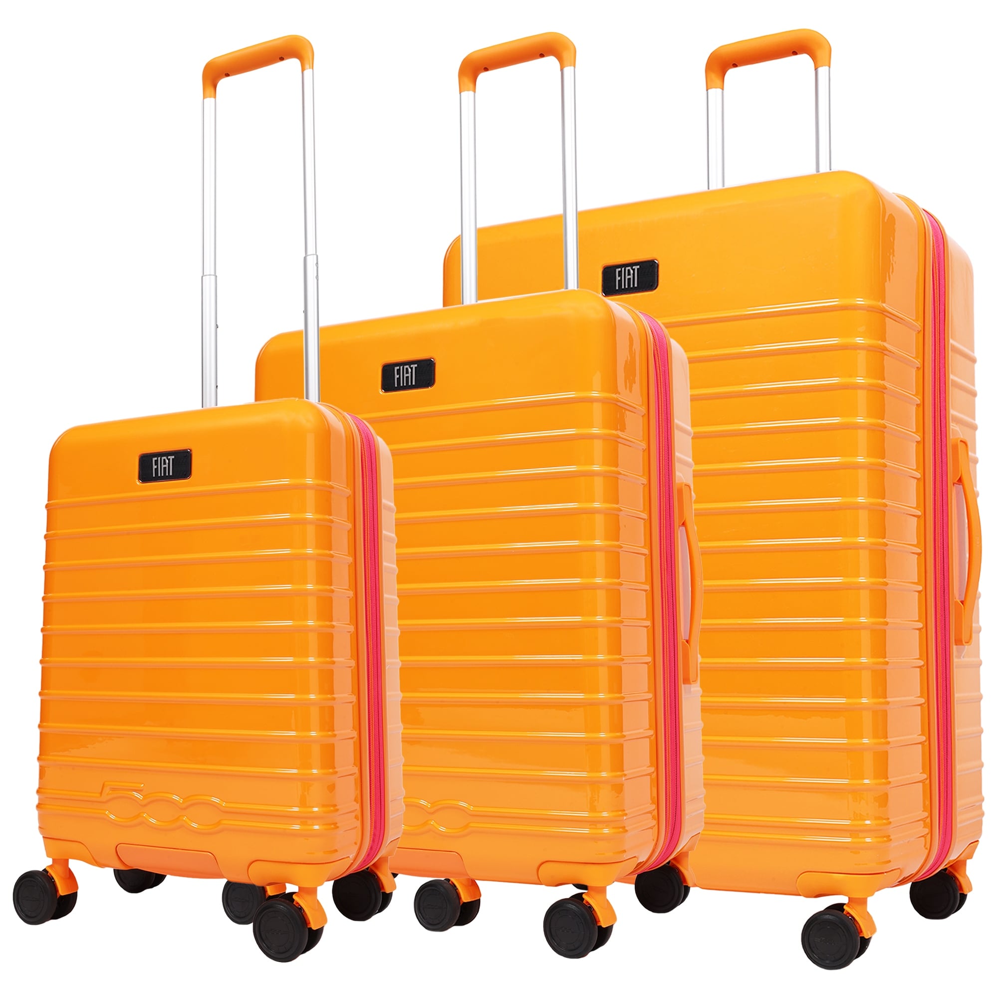 Fiat 500 X Ful 3 Piece Expandable Hardside Spinner Luggage Set 22 26.5 31.5