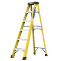 Fiberglass Reinforced Single Side Ladder Lightweight Non Conductive Access Ladder 6 Step Yellow