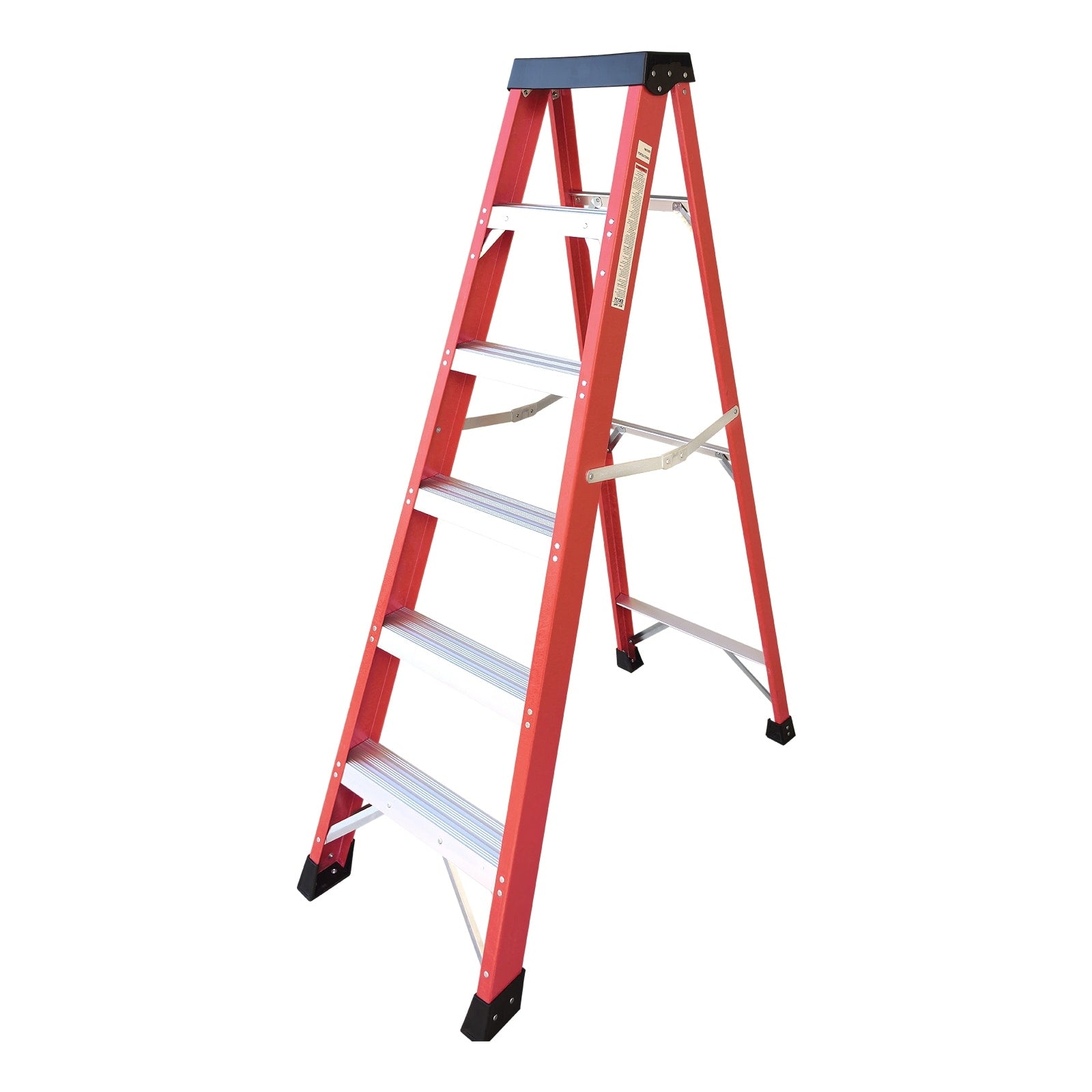 Fiberglass Ladder Single Side Step Ladder For Electrical Engineering Ladder Structure Insulation Ladder Red