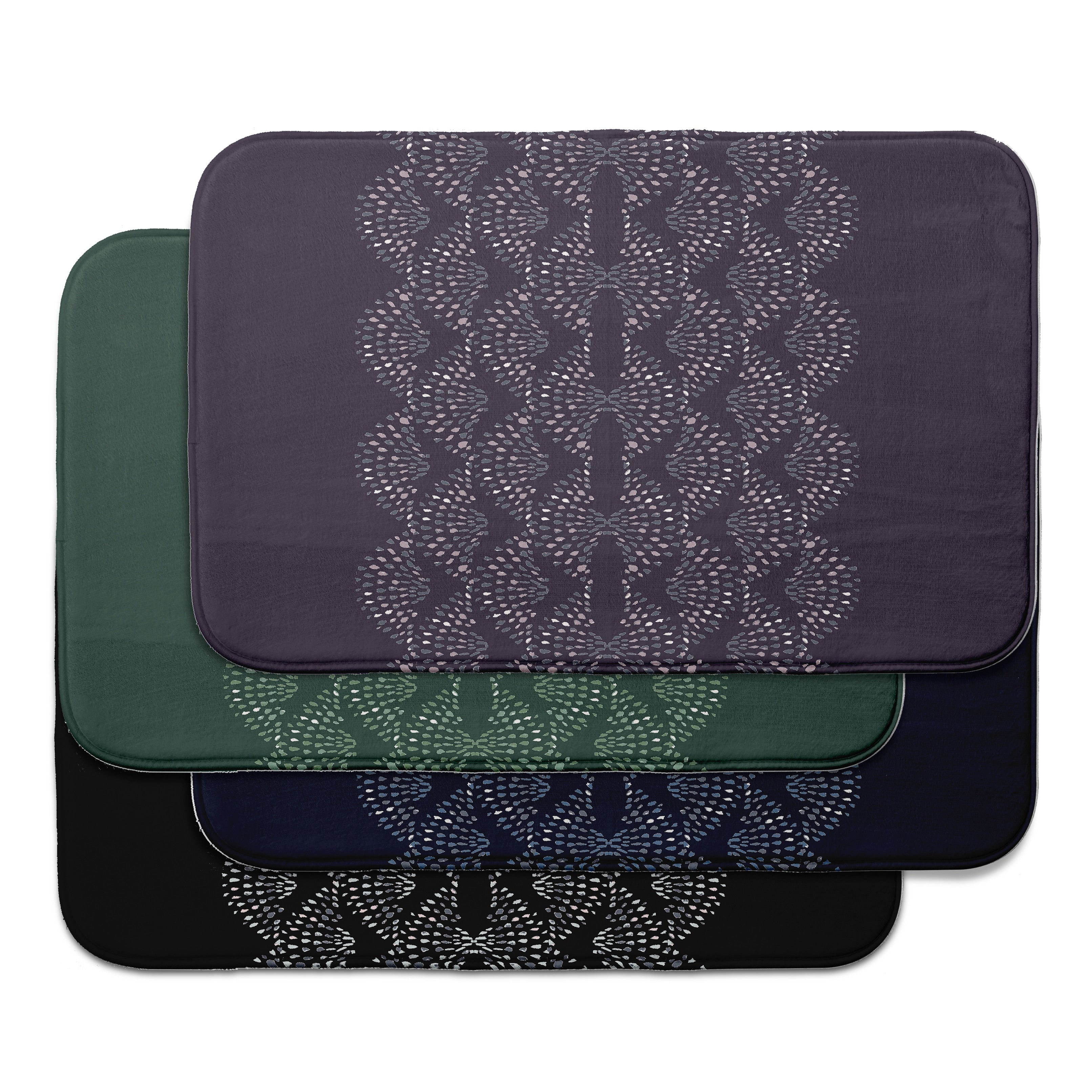 Fickle Florals Dotted Focus Bath Mat