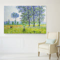 Claude Monet Field In Spring Wrapped Canvas Wall Art