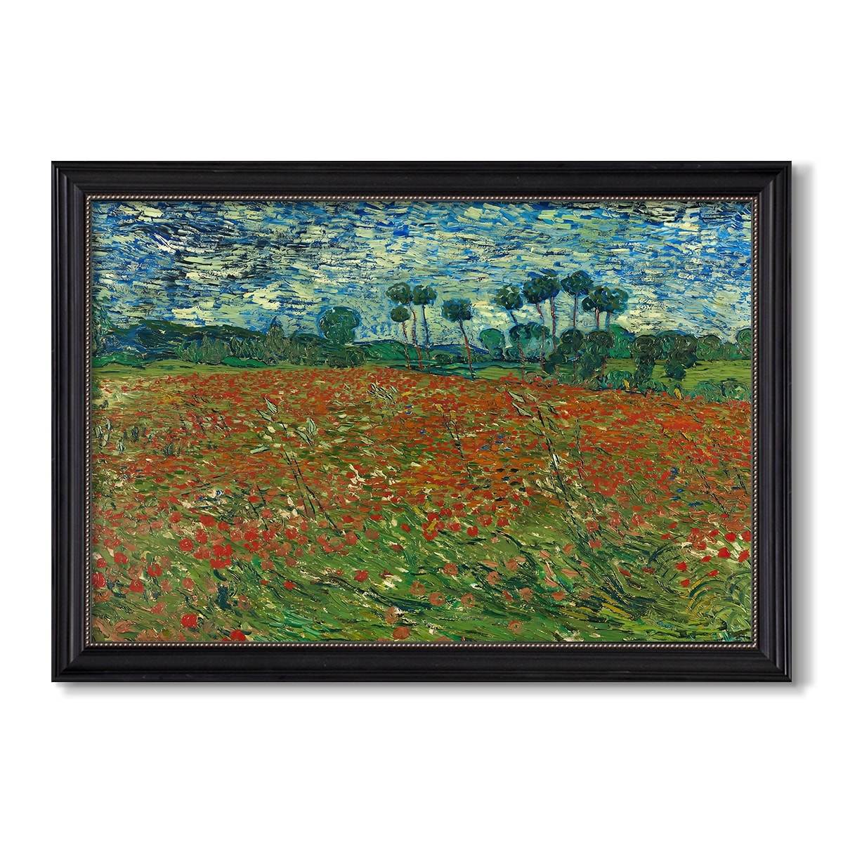 Field With Poppies 1889 Vincent Van Gogh Custom Framed Canvas