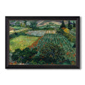 Field With Poppies Saint Remy 1889 Vincent Van Gogh Custom Framed Canvas