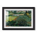 Field With Poppies Saint Remy 1889 Vincent Van Gogh Custom Framed Print