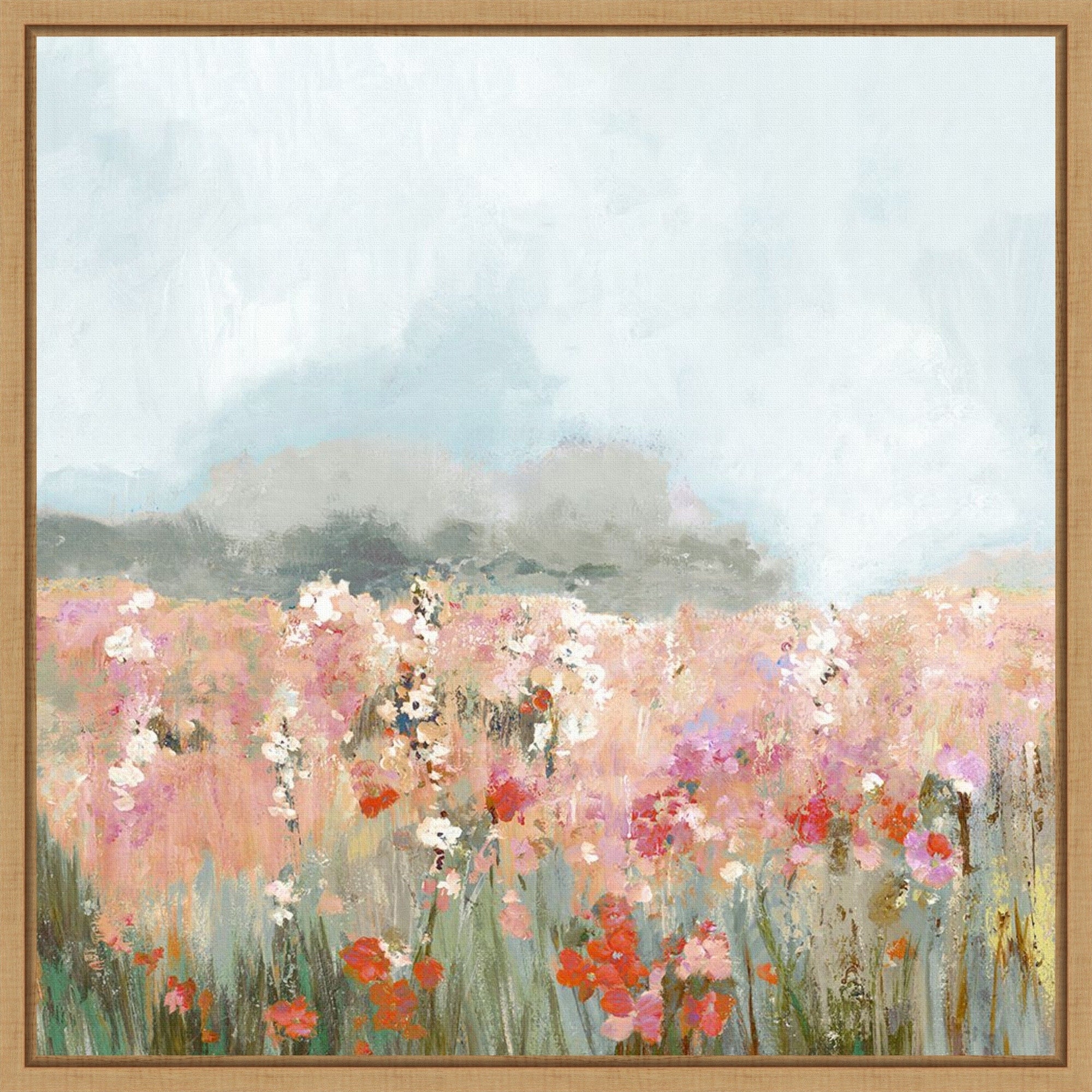 Fields Of Gentle Blooms By Pi Studio Framed Canvas Wall Art