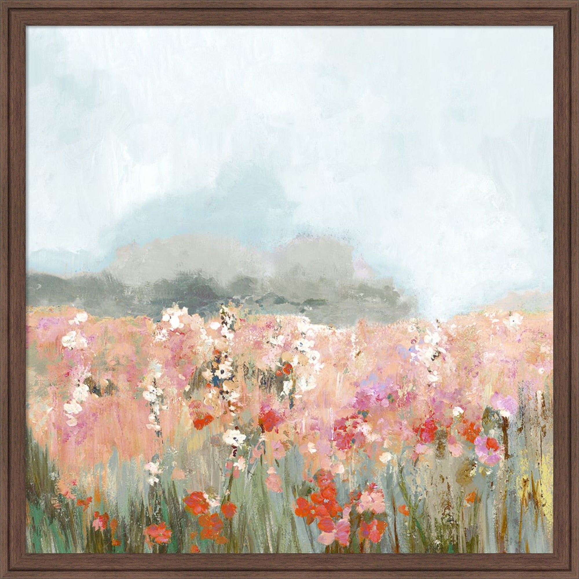 Fields Of Gentle Blooms By Pi Studio Framed Mounted Canvas Wall Art Print