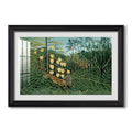 Fight Between A Tiger And A Buffalo 1908 Henri Rousseau Custom Framed Print