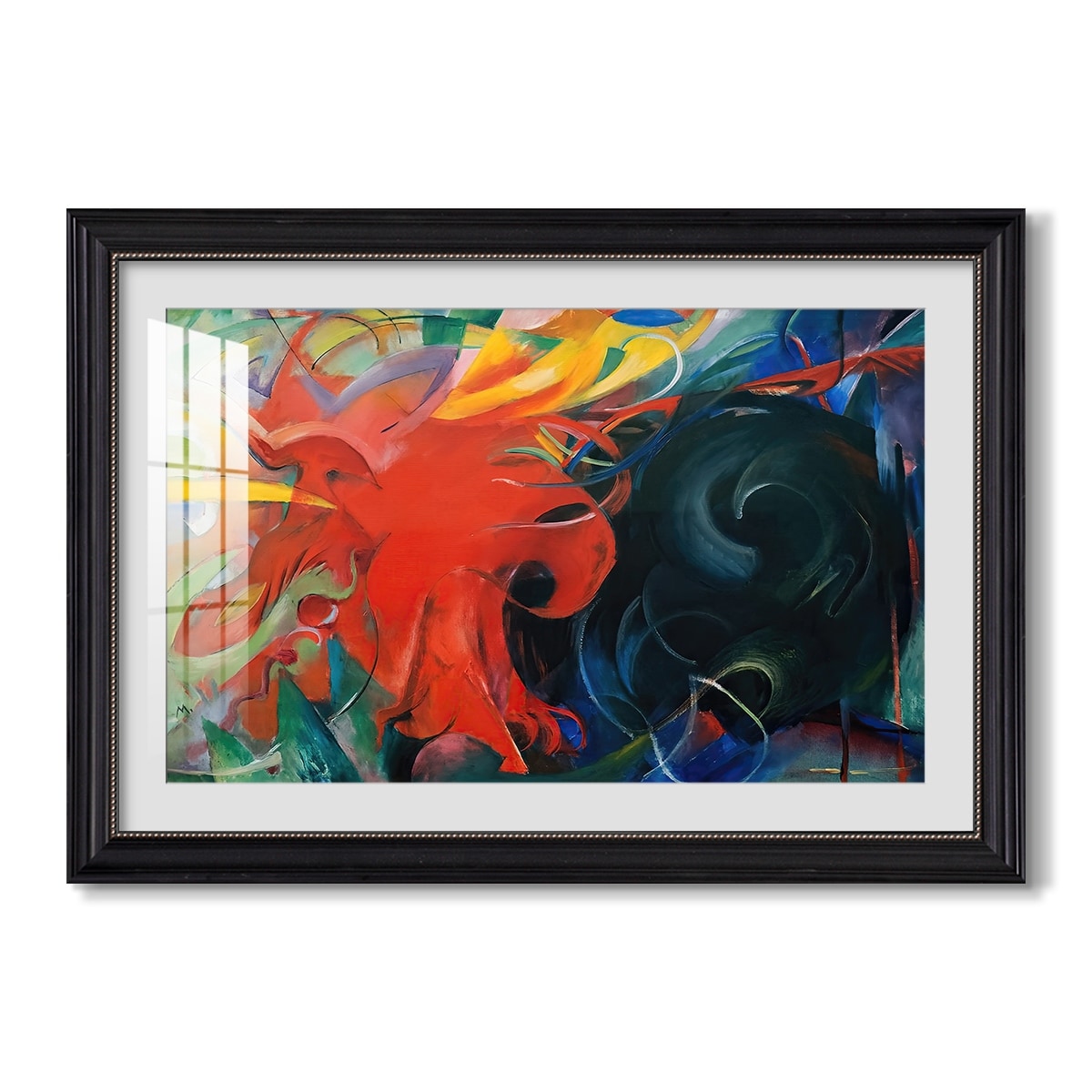 Fighting Forms 1914 Franz Marc Custom Framed Print