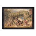 Figures And Animals In A C 1829 John Frederick Lewis Custom Framed Canvas