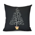 Filigree Tree Geometric Print Outdoor Pillow