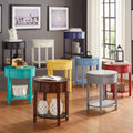 Fillmore 1 Drawer Oval Wood Shelf Accent End Table By Inspire Q Bold