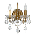 Crystorama Filmore Collection 2 Light Antique Gold Swarovski Spectra Crystal Wall Sconce