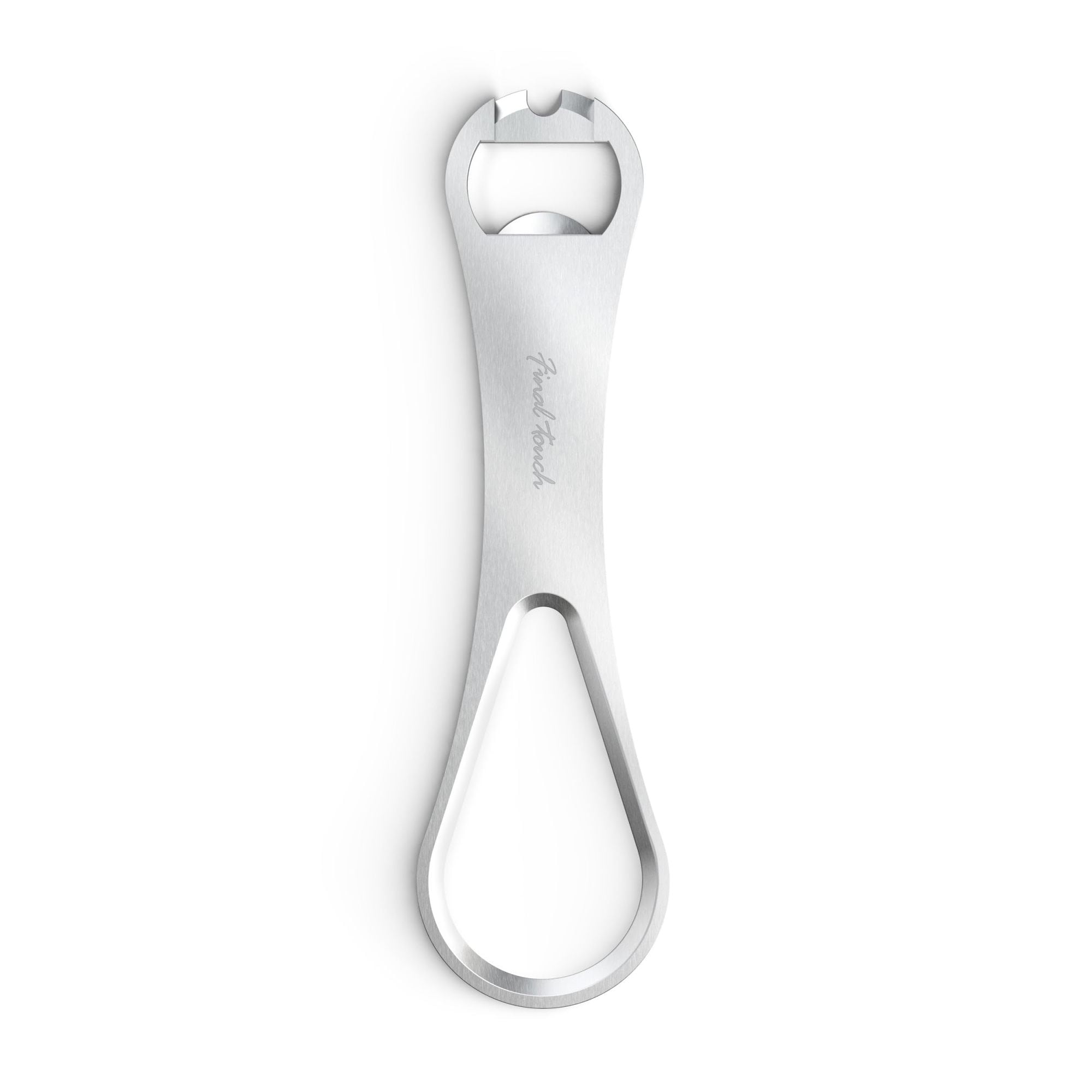 Final Touch Bartender Speed Bottle Opener Stainless Steel Bar Key 7.8 H X 3 L X 0.3 W