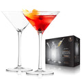 Final Touch Martini Glasses Lead Free Crystal Set Of 2 Clear Durashield Titanium Reinforced 8.3 H X 10.2 L X 5.1 W