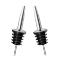 Final Touch Stainless Steel Bottle Pourers Set Of 2 Clear Control Flow Reusable 6.5 H X 3.9 L X 1.2 W