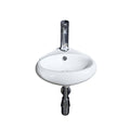 Fine Fixtures Ceramic 14.5 Inch Corner White Wallmount Sink