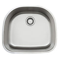 Fine Fixtures D Shaped Undermount Stainless Steel Single Bowl Sink
